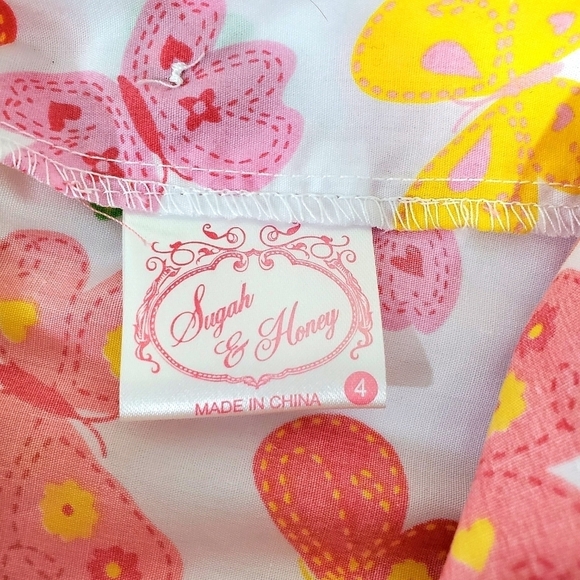 Sugah & Honey Butterfly Spot Sun Dress With Applique 4T - Picture 5 of 6